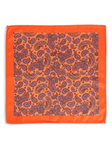 Orange Paisley Stole & Pocket Square Set - TOSSIDO