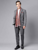 Orange Paisley Stole & Pocket Square Set - TOSSIDO