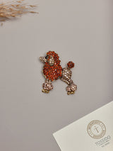 Orange Poodle Brooch - TOSSIDO