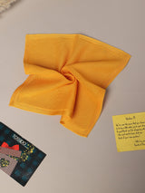 Orange Solid Knitted Pocket Square - TOSSIDO