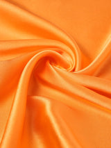 Orange Solid Silk Pocket Square - TOSSIDO