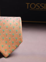 Orange Tree Woven Silk Necktie - TOSSIDO