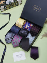Paisley & Geometric Woven Neckties – 9 Piece Gift Set - TOSSIDO