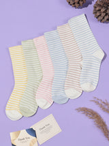 Pastel Fine Stripe Socks – Pack of 6