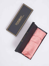 Peach Abstract Woven Cravat & Pocket Square Set - TOSSIDO