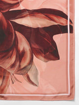 Peach Floral Scarf & Scarf Bag Set - TOSSIDO