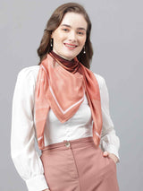 Peach Floral Scarf & Scarf Bag Set - TOSSIDO