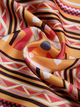 Peach Geometric Pocket Square - TOSSIDO