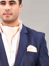 Peach Geometric Woven Ascot & Pocket Square - TOSSIDO