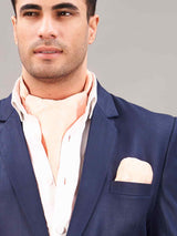 Peach Paisley Woven Ascot & Pocket Square - TOSSIDO