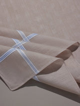 Peach Pastel Border Stripe Cotton Handkerchief Set