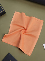 Peach Solid Knitted Pocket Square - TOSSIDO