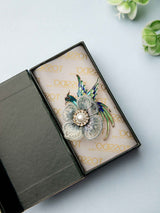 Peacock Bloom Pearl Brooch