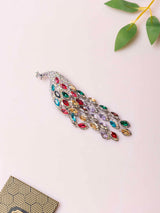 Peacock Crystal Brooch - TOSSIDO