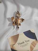 Pearl in Peach Flower Brooch - TOSSIDO