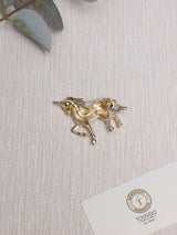 Pearly Rainbow Mane Unicorn Brooch - TOSSIDO