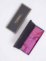 Pink Abstract Woven Cravat & Pocket Square Set - TOSSIDO