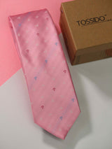 Pink Anchor Woven Necktie - TOSSIDO