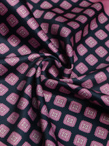 Pink & Black Geometric Pocket Square - TOSSIDO