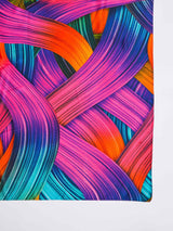 Pink & Blue Abstract Printed Stole - TOSSIDO