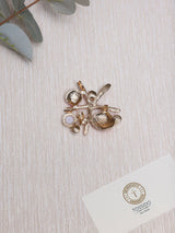 Pink & Coral Starfish Shells Brooch - TOSSIDO