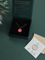 Pink Daisy Pendant Necklace - TOSSIDO