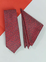 Pink Floral Necktie & Pocket Square Giftset - TOSSIDO