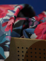 Pink Floral Printed Necktie and Pocket Square Set - TOSSIDO