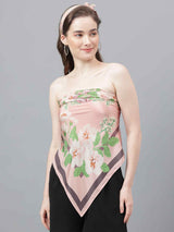 Pink Floral Scarf & Scarf Bag Set - TOSSIDO