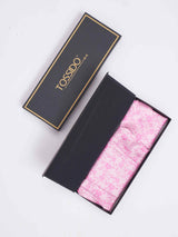 Pink Floral Woven Cravat & Pocket Square Set - TOSSIDO
