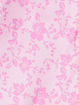 Pink Floral Woven Cravat & Pocket Square Set - TOSSIDO