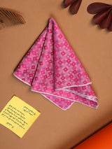 Pink Geometric Jacquard Pocket Square - TOSSIDO