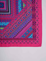 Pink Geometric Large Scarf - TOSSIDO