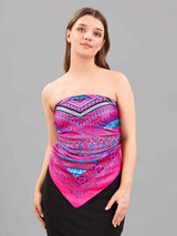Pink Geometric Large Scarf - TOSSIDO