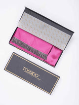 Pink Geometric Reversible Stole & Pocket Square Set - TOSSIDO