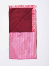 Pink Geometric Reversible Stole & Pocket Square Set - TOSSIDO