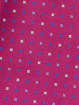 Pink Geometric Woven Cravat & Pocket Square Set - TOSSIDO