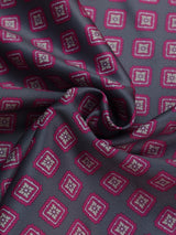 Pink & Grey Geometric Pocket Square - TOSSIDO