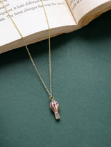Pink Hot Air Balloon Pendant Necklace