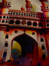 Pink Hyderabad Charminar City Scarf - TOSSIDO