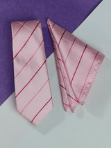 Pink Necktie & Pocket Square Giftset - TOSSIDO