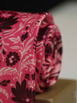 Pink Paisley Printed Necktie - TOSSIDO