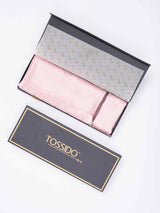 Pink Paisley Reversible Stole & Pocket Square Set - TOSSIDO