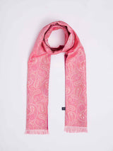 Pink Paisley Reversible Stole & Pocket Square Set - TOSSIDO