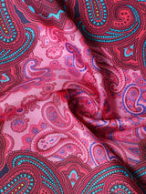 Pink Paisley Silk Pocket Square - TOSSIDO