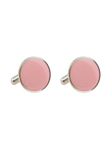 Pink Solid Cufflink - TOSSIDO