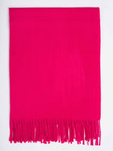 Pink Solid Woolen Muffler - TOSSIDO