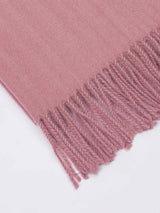 Pink Solid Woolen Muffler - TOSSIDO