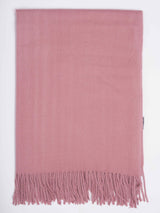 Pink Solid Woolen Muffler - TOSSIDO