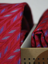 Pink Stripe Necktie & Pocket Square Giftset - TOSSIDO
